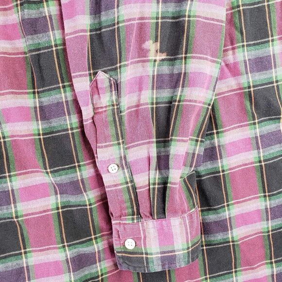 Polo Ralph Lauren Shirt Oxford Flannel Button Down LS Mens Size Medium M Blake - Picture 11 of 12